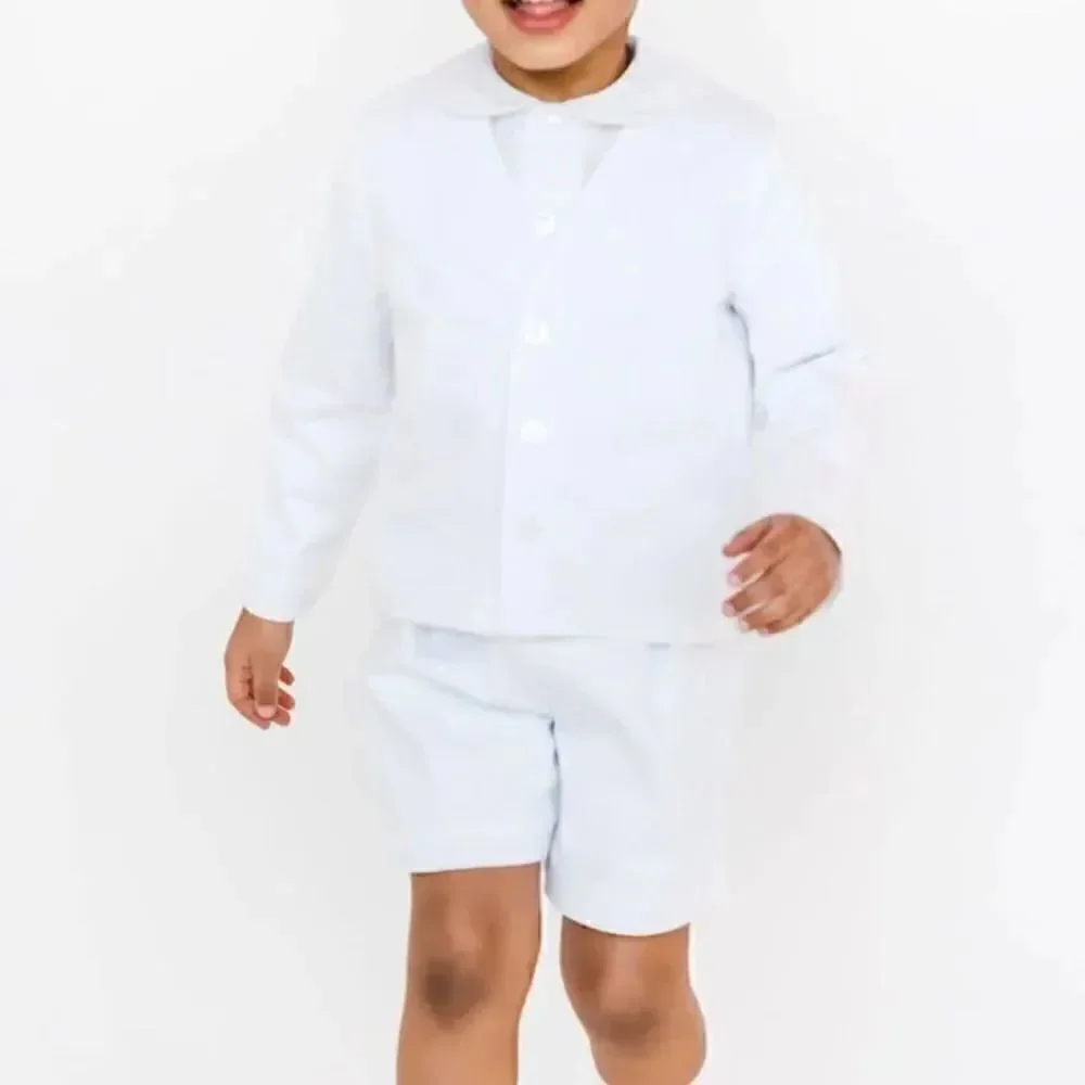 Florence Eiseman 3-piece ottoman stripe grey white suit, 24 months, NWT